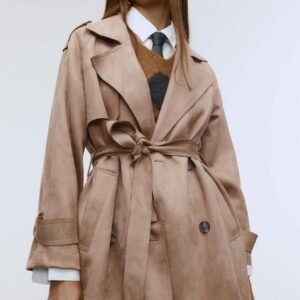 TRENCH LARGO EFECTO ANTE