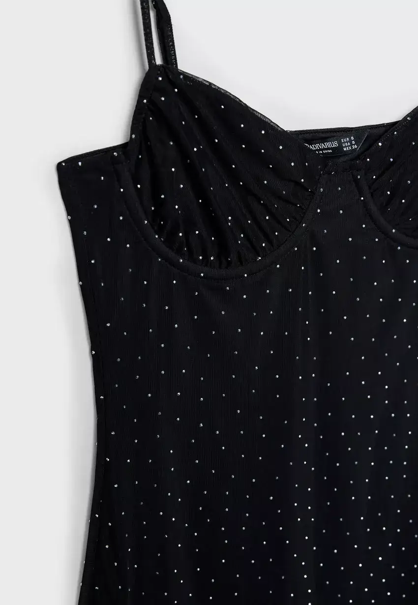 VESTIDO MIDI TIRANTES CON BRILLO - Imagen 5